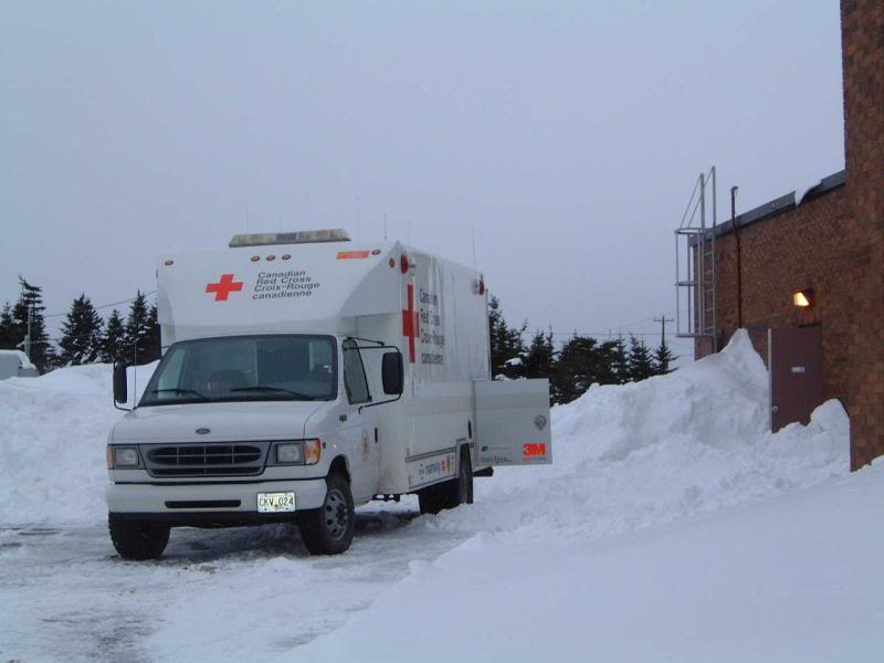 Red Cross ERV in snow
